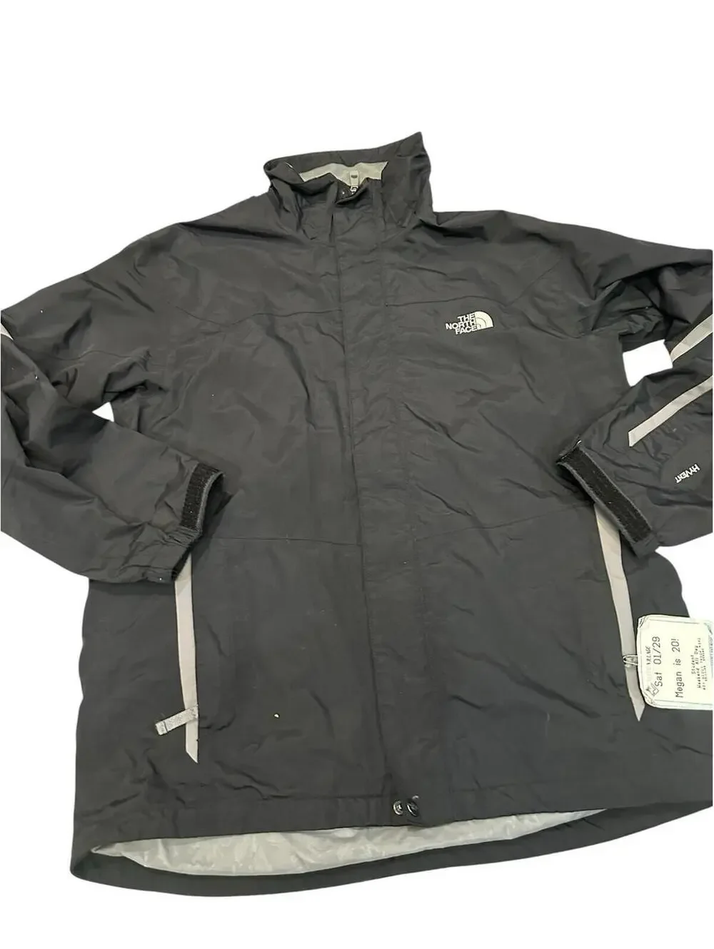 The North Face Full Zip Fleece Jacket Mens Medium Gray Outdoor Hiking Stretch